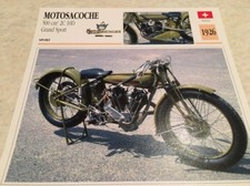 Carte moto Motosacoche 500 2C 10D grand sport 1926 collection Atlas Suisse