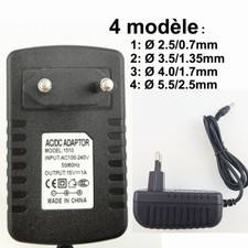 15V 1A 1000mA UE Plug Chargeur AC 100-240V À DC 15V 1A Adaptateur alimentation