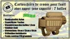 Cartouchière de crosse kaki