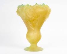 Daum Glass Yellow Green Mimosa