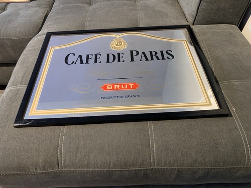 Tres rare ancien miroir bar - tres, de