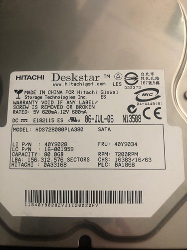 Hitachi deskstar 7k80 - deskstar,