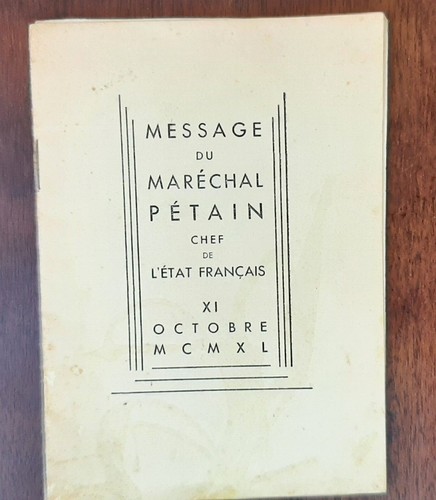 Livret message marechal - livret, du