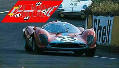 Décal ferrari 412p mans - ferrari, le