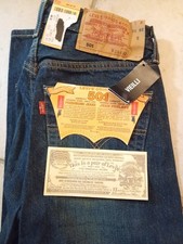JEAN LEVI STRAUSS 501  BLEU  VEILLI  W28 (36 FR) L32  NEUF AVEC ETIQUETTES