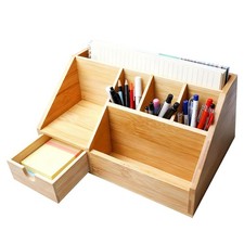 Organiseur de bureau en bambou