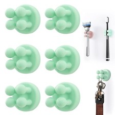 Lot de 6 Supports de Brosse à Dents en Silicone Multifonction pour Rasoir - É...
