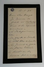MARECHAL Henri - LETTRE AUTOGRAPHE SIGNÉE À Henri HEUGEL, 1896