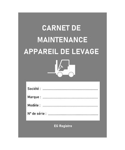 Carnet maintenance appareil - de,