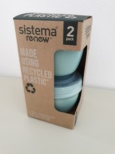 Lot 2x 150ml boîte plastique alimentaire Plastique Recyclé SISTEMA sans BPA Neuf