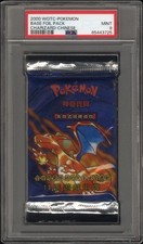 2000 Pokemon CHINESE Unlimited Base Set Charizard Booster Pack PSA 9 MINT