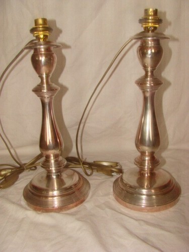 Paire bougeoirs en cuivre - de,