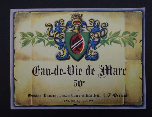 Etiquette eau vie marc - etiquette, eau-de-vie