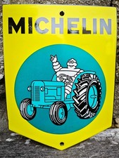 Plaque émaillée Garage Agricole MICHELIN Tracteur Enamel Sign no dunlop pirelli