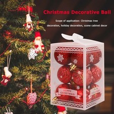 12 x boules d'arbre de Noël décoration d'intérieur paillettes à bâtir fête