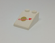 LEGO Espace : Pente 3 x 2 Logo - Réf 3298p90 Blanc - Set 6971 6972 6929 1593