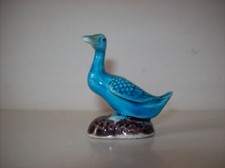 Canard bleu turquoise en porcelaine Chinoise - Années 50-60 - VINTAGE