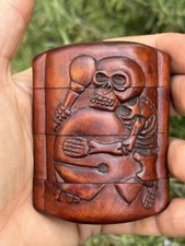 Rare Inro japonais sculpté -