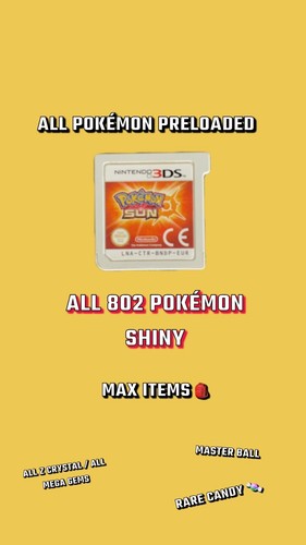 Pokémon sun 3ds with - |,