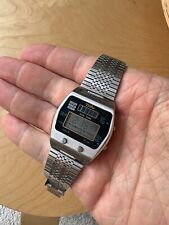 Montre ancienne Difor digital tout acier analogique vintage  steel watch