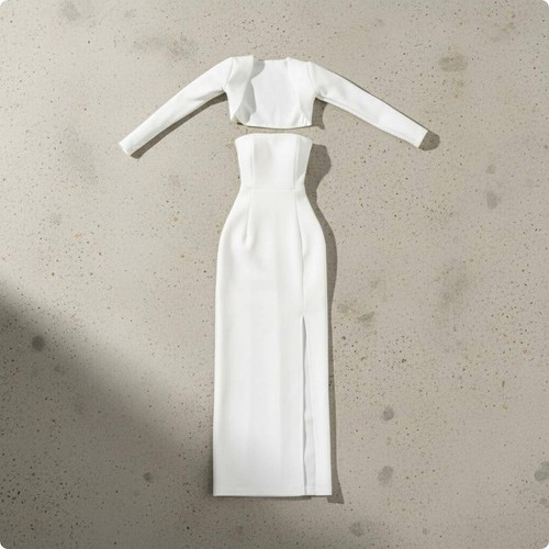 Robe longue soirée fendue - robe, de