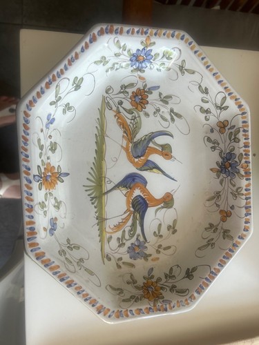 Ancien plat ceramique - ceramique, faience