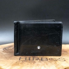 Portefeuille Montblanc Meisterstück 6cc avec pince à billets noir authentique