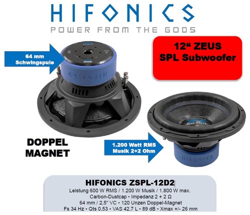 Hifonics zspl 12d2 - hifonics, (12")