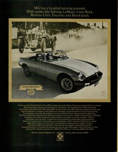 1976 mgb golden anniversary - mg,