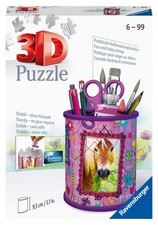 RAVENSBURGER - Puzzle 3D pot à crayons chevaux – 54 Pièces -  - RAV111756