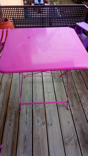 Table bistrot fushia les 4 - bistrot,