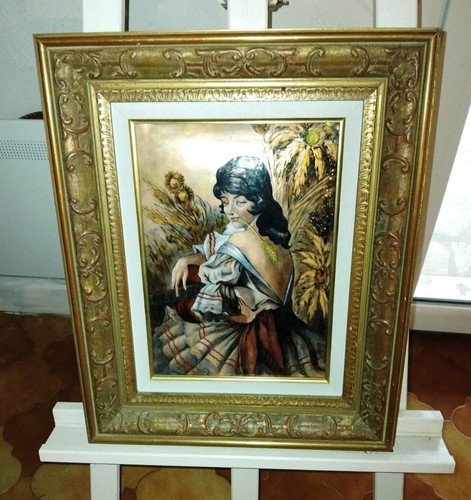 Tableau portrait email emaux - ,