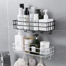 2 pièces étagère salle de bain panier de douche étagère de salle de bain sans perçage