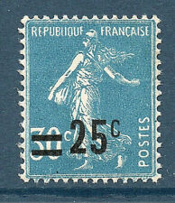 TIMBRE N° 217 NEUF ** GOMME D'ORIGINE SANS CHARNIERE - SEMEUSE SURCHARGEE - TTB
