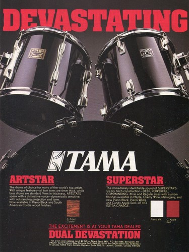 1985 print tama artstar - print, ad