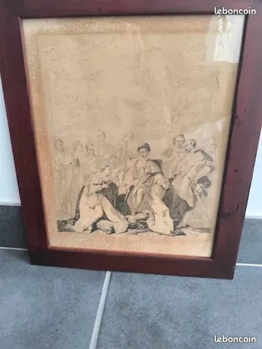 Tableau gravure xix ème - tableau,