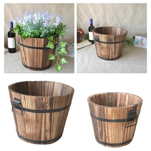 Pot fleurs bois avec - pot, de