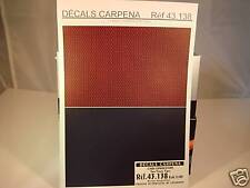 DECALS 1/43  2 TISSUS INTERIEUR VOITURE - CARPENA  43138