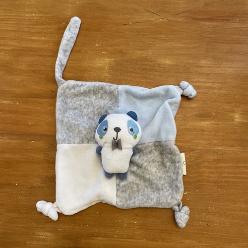 Doudou plat panda - , bleu