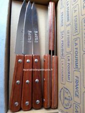 6 couteaux office La Fourmi,couteau pointu français affutable,lame 10cm,3 rivets