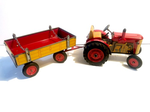 Tracteur mecanique tin toy - mecanique,