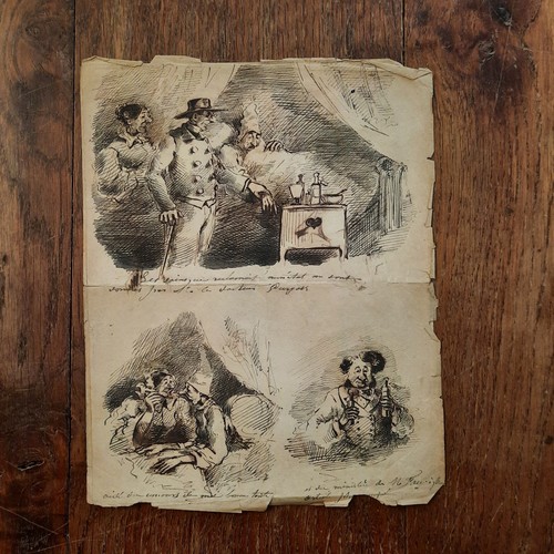 Dessin ancien portrait - ancien,