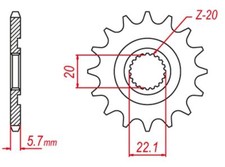 PIGNON AVANT 2103 13 GAS GAS