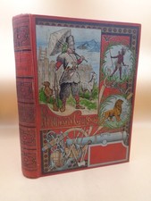 Daniel Defoé : ROBINSON CRUSOE  /  Cartonnage d'éditeur 33 gravures