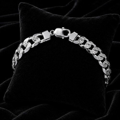 Homme argent massif maille - argent,