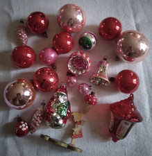 Anciennes décorations de Noël vintage 50 boules en verre de Noël Père Noël cloch