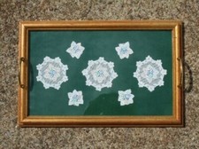 Vintage Plateau en Bois Avec