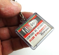 Porte clé Visiomatic Ceinture Sécurité Flertex Air france Avion Automobile