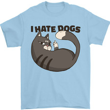 Je Déteste Les Chiens T-Shirt Drôle Pour Amateurs De Chats 100% Coton