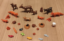 PLAYMOBIL lot  animaux de la foret biche  renards taupe hérisson oiseaux